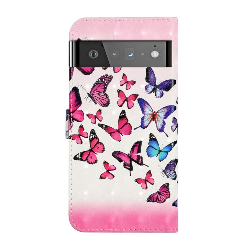 Nahkakotelo Google Pixel 6 Flight Of Butterflies