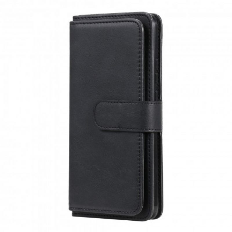 Flip Case Oppo A15 Monitoiminen 10 Kortin Pidike