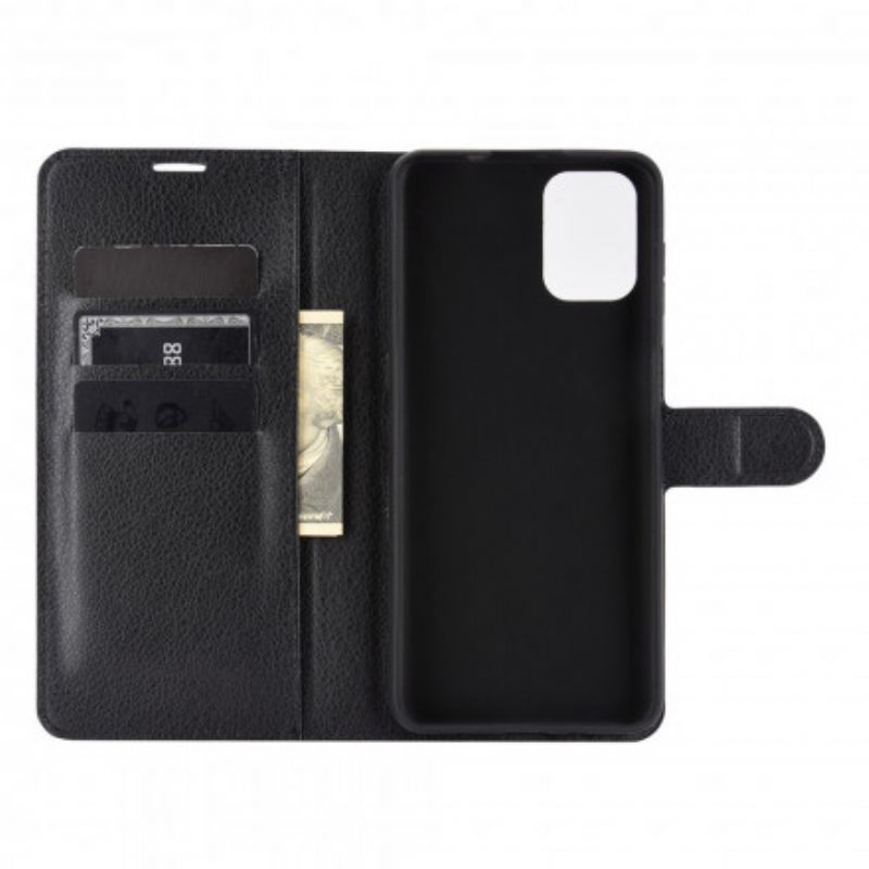 Flip Case Moto G9 Plus Klassinen Litsiefekti
