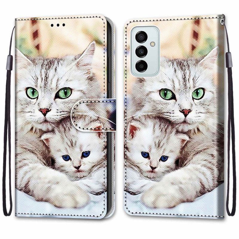 Flip Case Samsung Galaxy M23 5G Cat Perhe