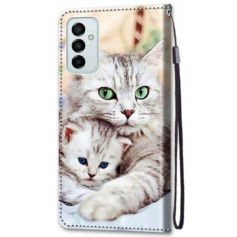 Flip Case Samsung Galaxy M23 5G Cat Perhe