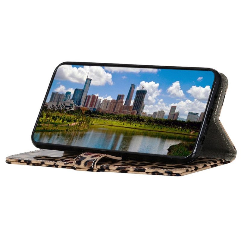 Flip Case Samsung Galaxy M23 5G Leopard Skin Effect