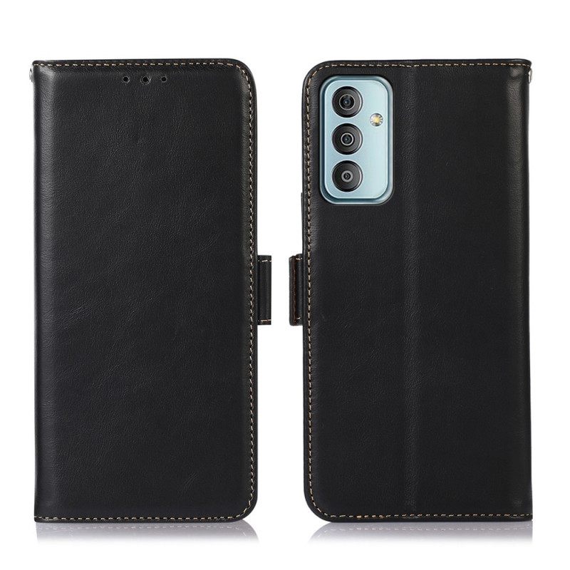 Nahkakotelo Samsung Galaxy M23 5G Genuine Leather Rfid-toiminto