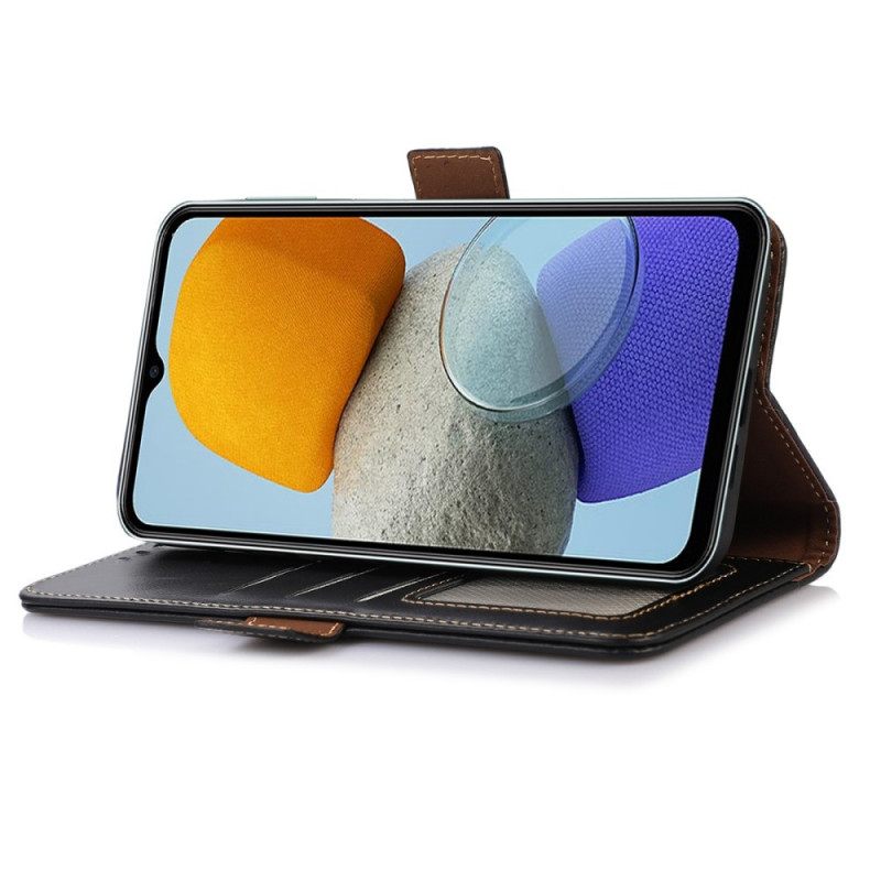 Nahkakotelo Samsung Galaxy M23 5G Genuine Leather Rfid-toiminto