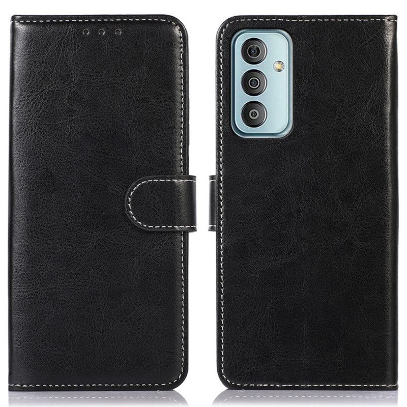 Nahkakotelo Samsung Galaxy M23 5G Tyylinen Nahkaompelu