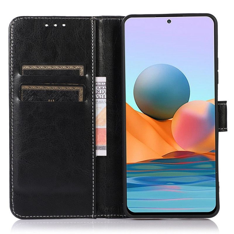 Nahkakotelo Samsung Galaxy M23 5G Tyylinen Nahkaompelu