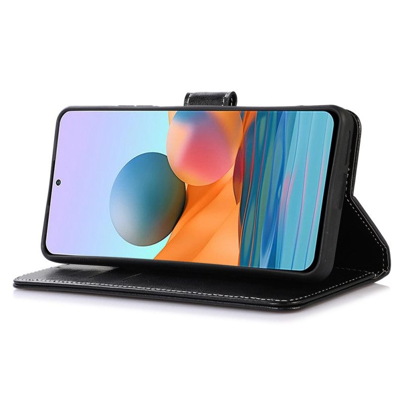 Nahkakotelo Samsung Galaxy M23 5G Tyylinen Nahkaompelu