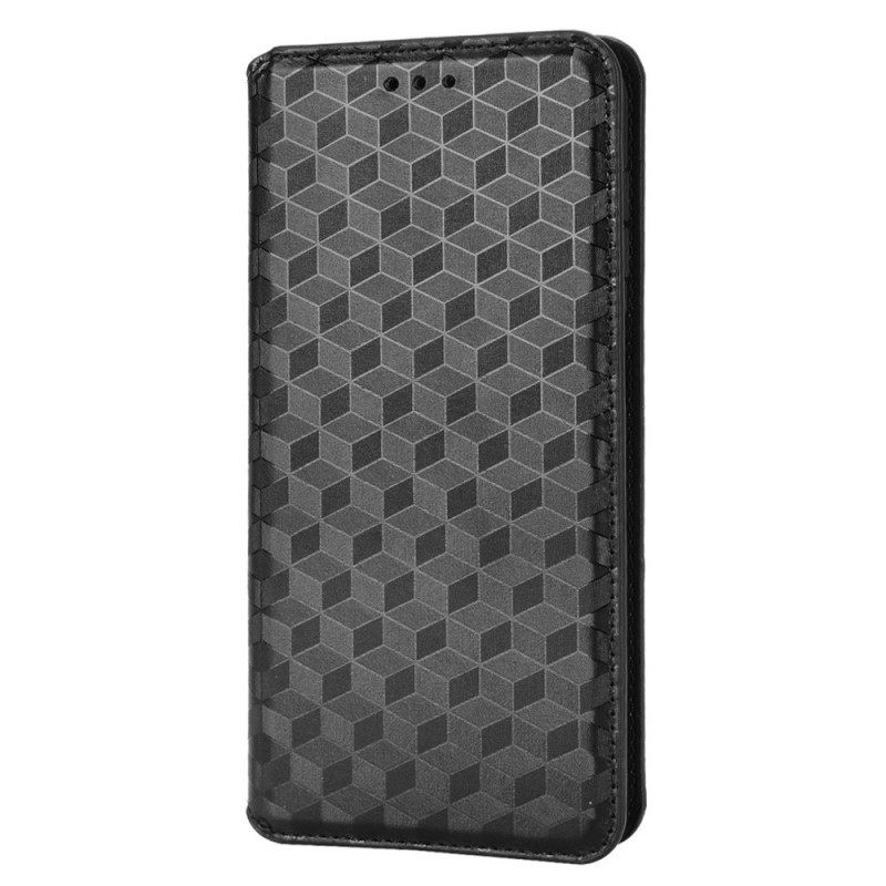 Puhelinkuoret Samsung Galaxy M23 5G Kotelot Flip 3d Cubes Nahkatehoste