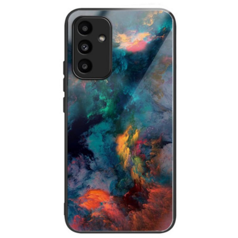 Kuori Samsung Galaxy A15 Karkaistu Lasi Värikkäät Pilvet Suojakuori