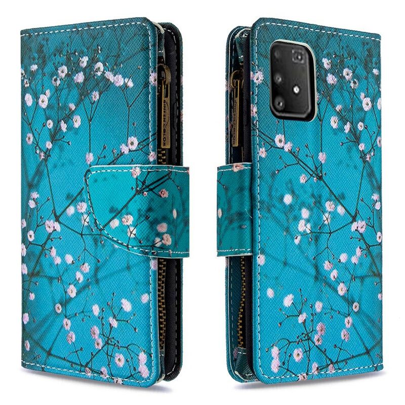 Nahkakotelo Samsung Galaxy S10 Lite Vetoketjullinen Puutasku