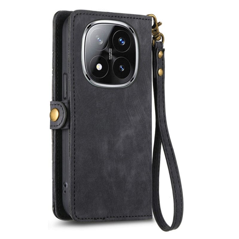 Kuoret Xiaomi Redmi Note 14 Pro Plus 5g Geometrisia Viivoja Muistuttava Lompakko