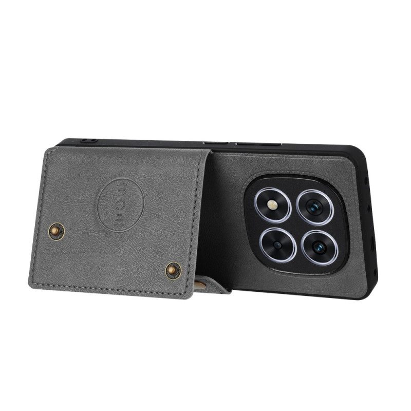 Kuori Xiaomi Redmi Note 14 Pro Plus 5g Nahkatyylinen Korttikotelo Ja Teline