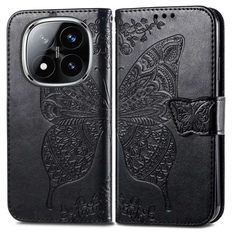 Nahkakotelo Xiaomi Redmi Note 14 Pro Plus 5g Barokkiperhonen