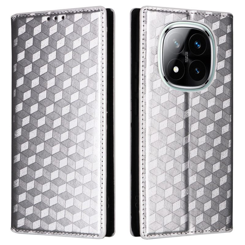 Nahkakotelo Xiaomi Redmi Note 14 Pro Plus 5g Kiiltävä 3d-kuvio