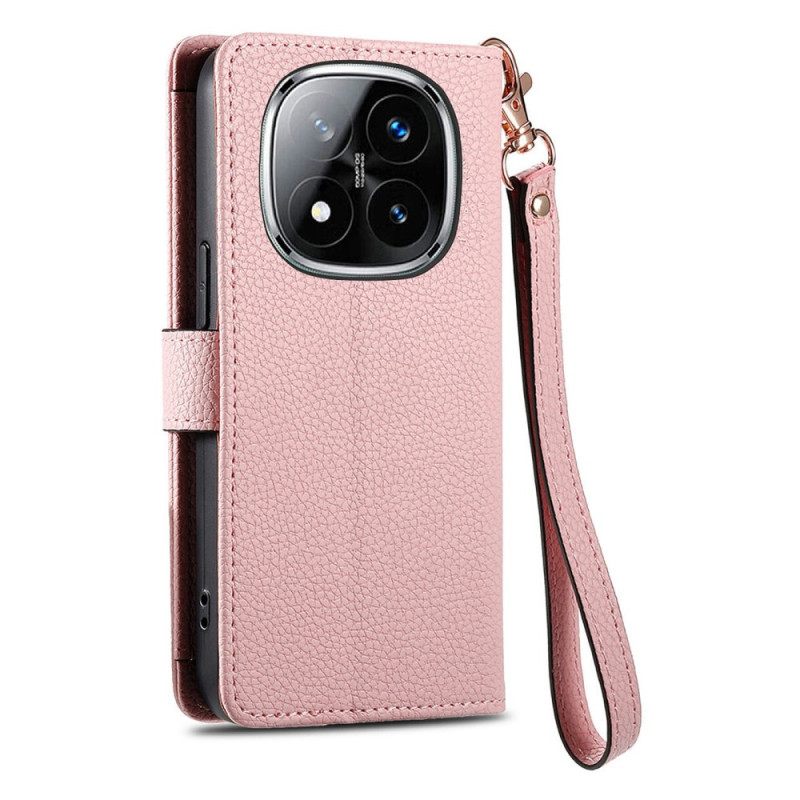 Nahkakotelo Xiaomi Redmi Note 14 Pro Plus 5g Pehmustettu Tasku Ja Rfid-suoja