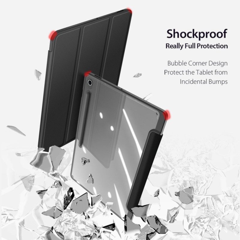 Samsung Galaxy Tab S10 Fe Plus Kolmipaneelinen Läpinäkyvä Takaosa