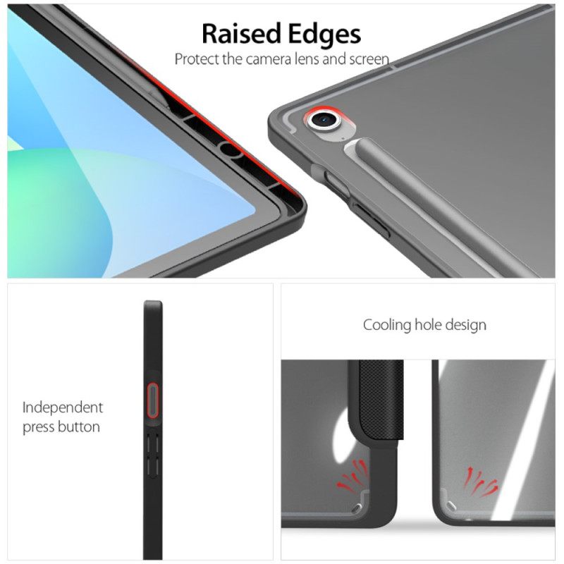 Samsung Galaxy Tab S10 Fe Plus Kolmipaneelinen Läpinäkyvä Takaosa