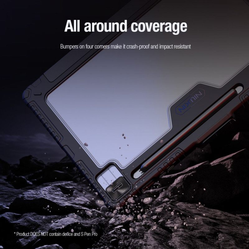 Samsung Galaxy Tab S10 Fe Plus Nillkin-puskuri Origami-telineellä Ja Liukuvalla Kannella