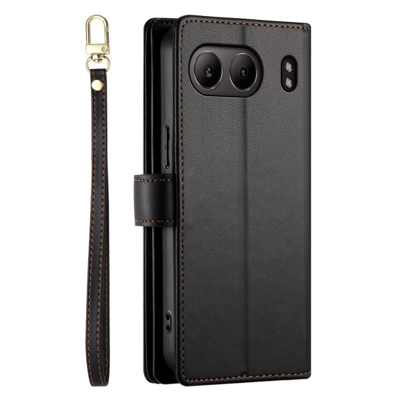 Kotelot Oneplus Nord 4 Lompakko Hihnalla Ja Olkahihnalla Suojakuori