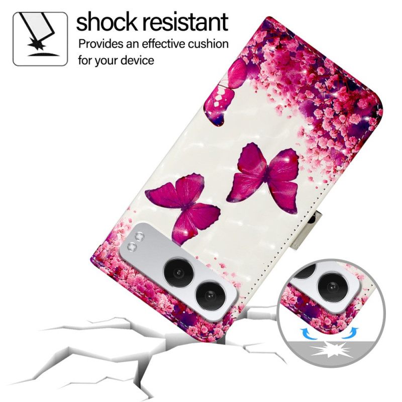 Kotelot Oneplus Nord 4 Puhelinkuoret Punaiset Perhoset