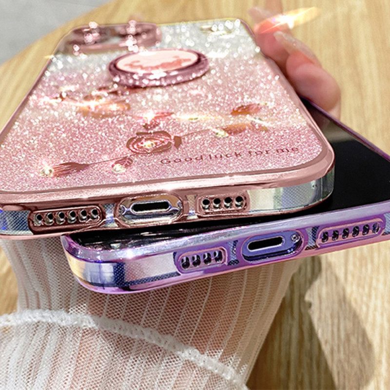 Kuori Oneplus Nord 4 Kadem Paljeteilla Ja Strassilla Koristeltu Sormusteline