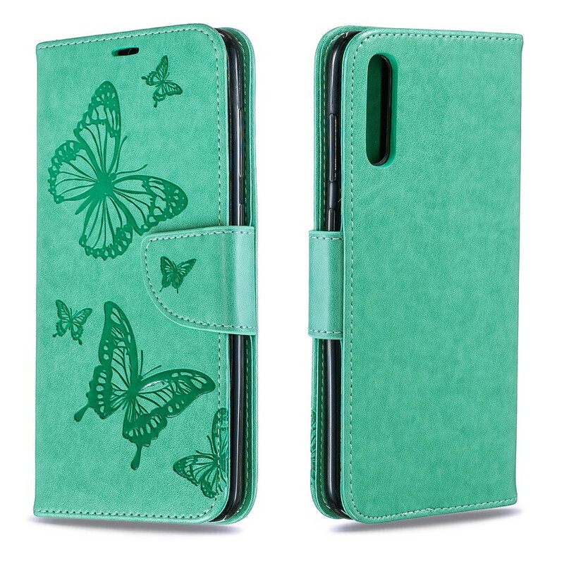 Kotelot Samsung Galaxy A70 Butterflies In Flight With Lanyard