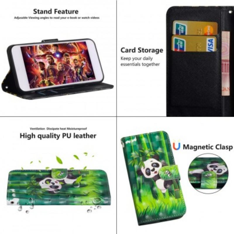 Kotelot Samsung Galaxy A70 Panda Ja Bamboo
