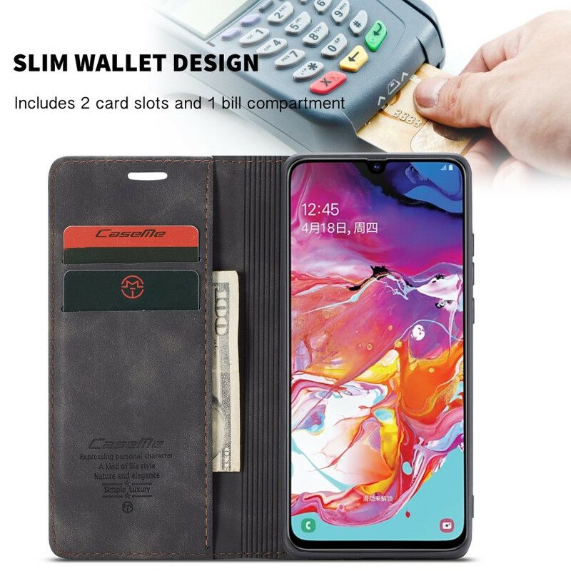 Puhelinkuoret Samsung Galaxy A70 Kotelot Flip Caseme Keinonahka