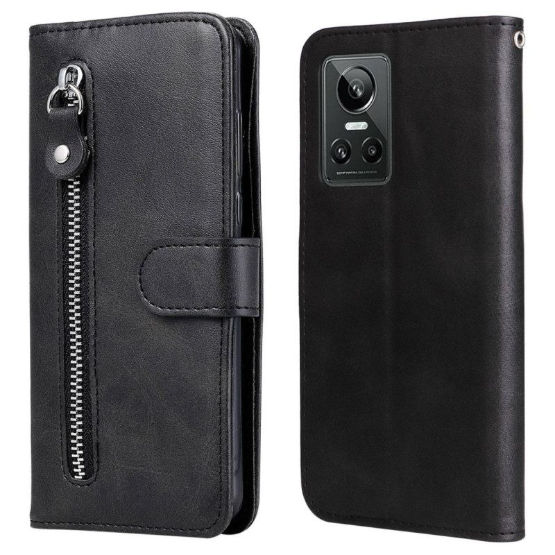 Kotelot Realme GT Neo 3 Lompakkokotelo Zip Lompakko