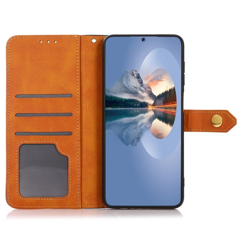 Nahkakotelo Samsung Galaxy A03 Core Faux Leather Khazneh-hihnalla