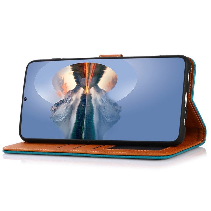 Nahkakotelo Samsung Galaxy A03 Core Faux Leather Khazneh-hihnalla