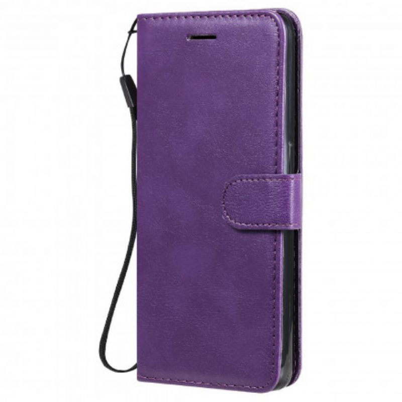 Flip Case Oppo Reno 6 5G Suojaketju Kuori Solid Color Series Strappy