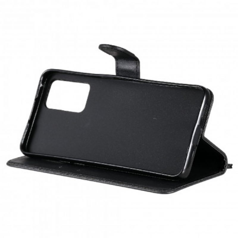 Flip Case Oppo Reno 6 5G Suojaketju Kuori Solid Color Series Strappy