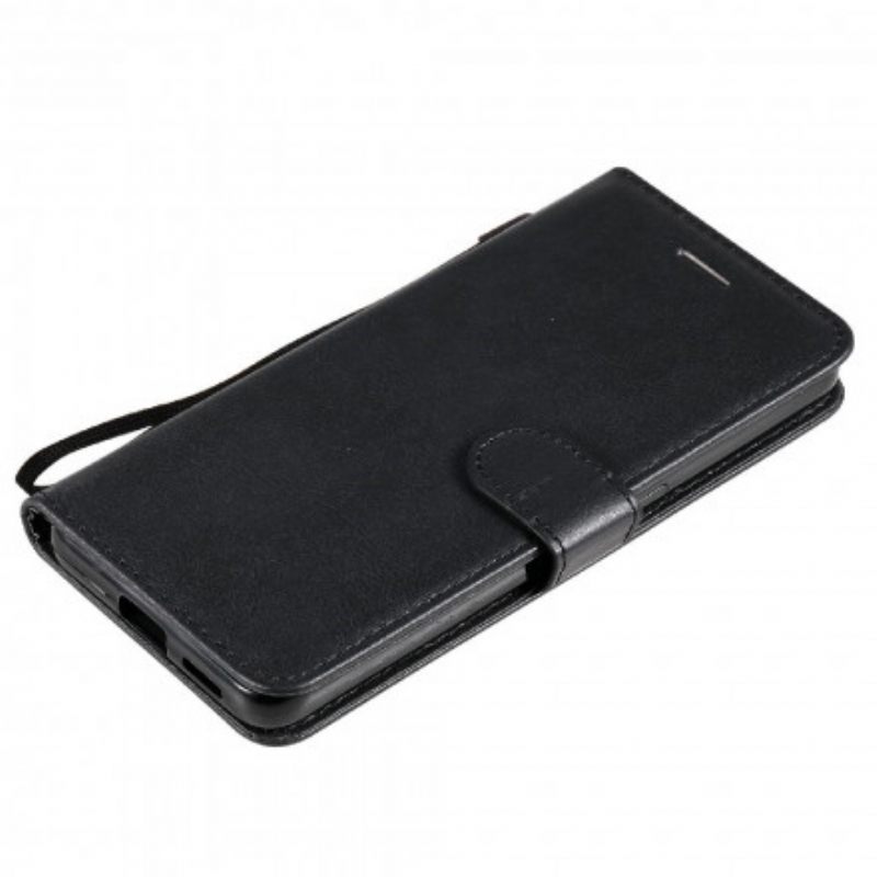 Flip Case Oppo Reno 6 5G Suojaketju Kuori Solid Color Series Strappy