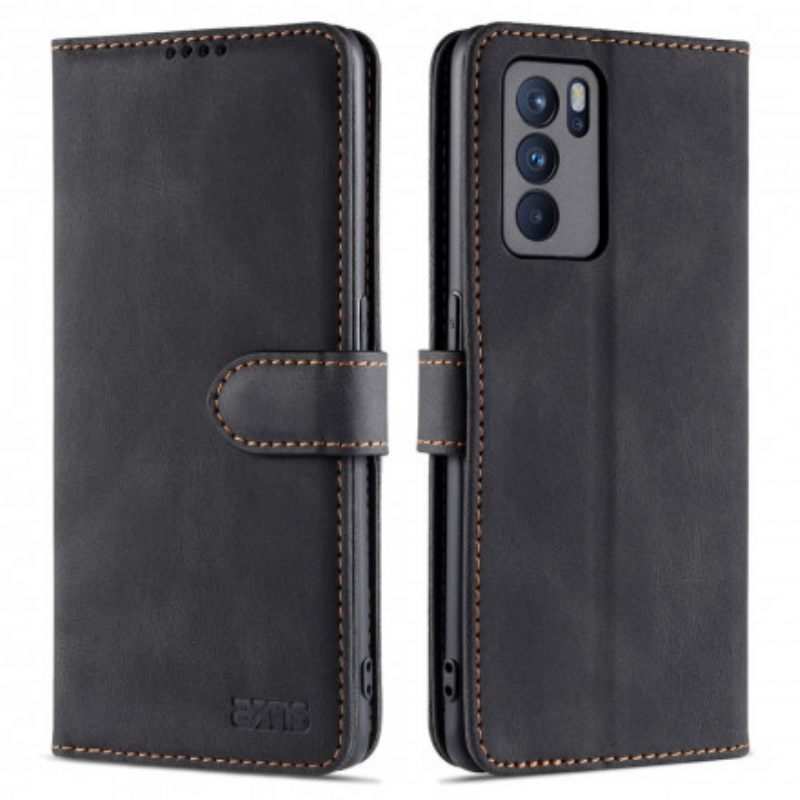 Kotelot Oppo Reno 6 5G Azns Couture Leather Effect