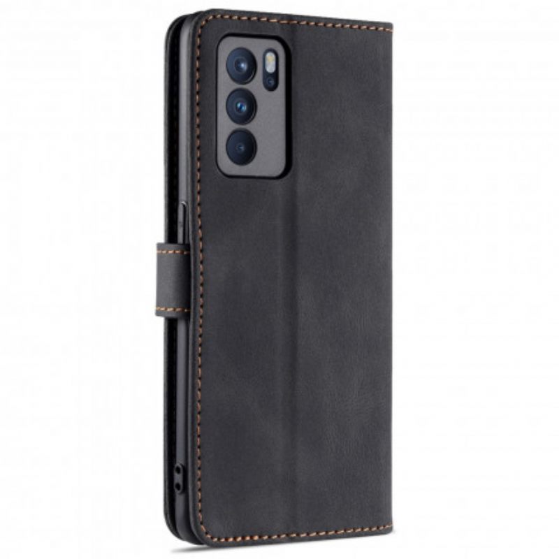 Kotelot Oppo Reno 6 5G Azns Couture Leather Effect