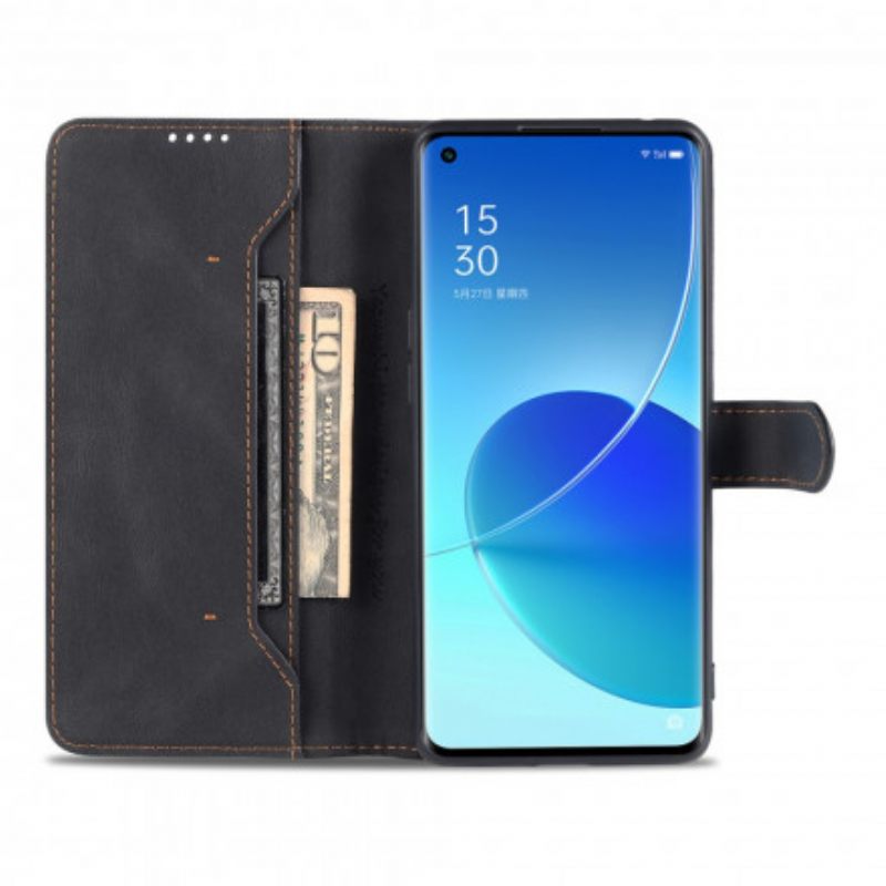 Kotelot Oppo Reno 6 5G Azns Couture Leather Effect