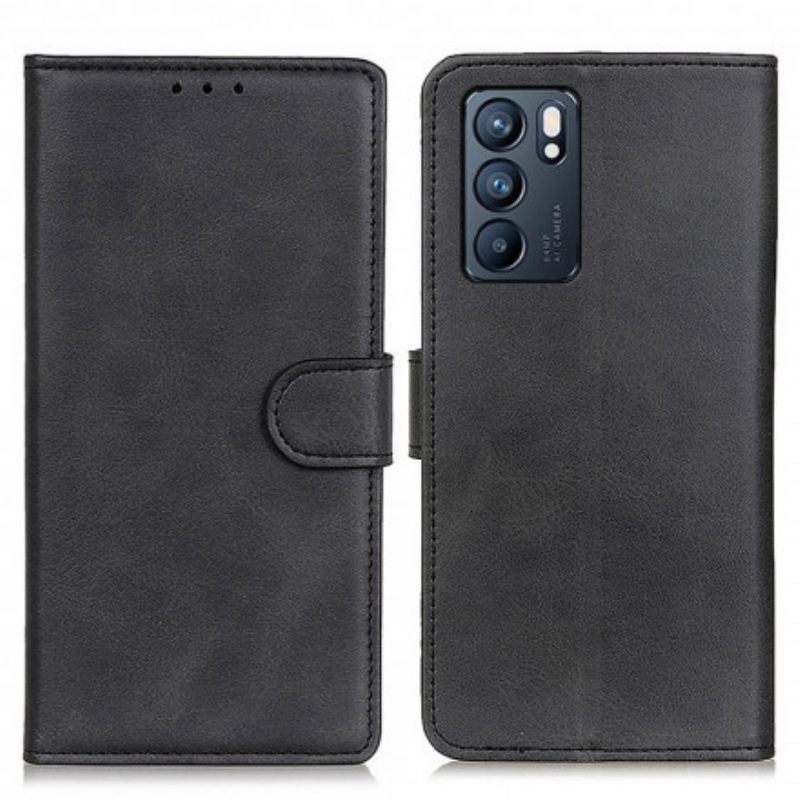 Kotelot Oppo Reno 6 5G Retro Mattanahkaefekti