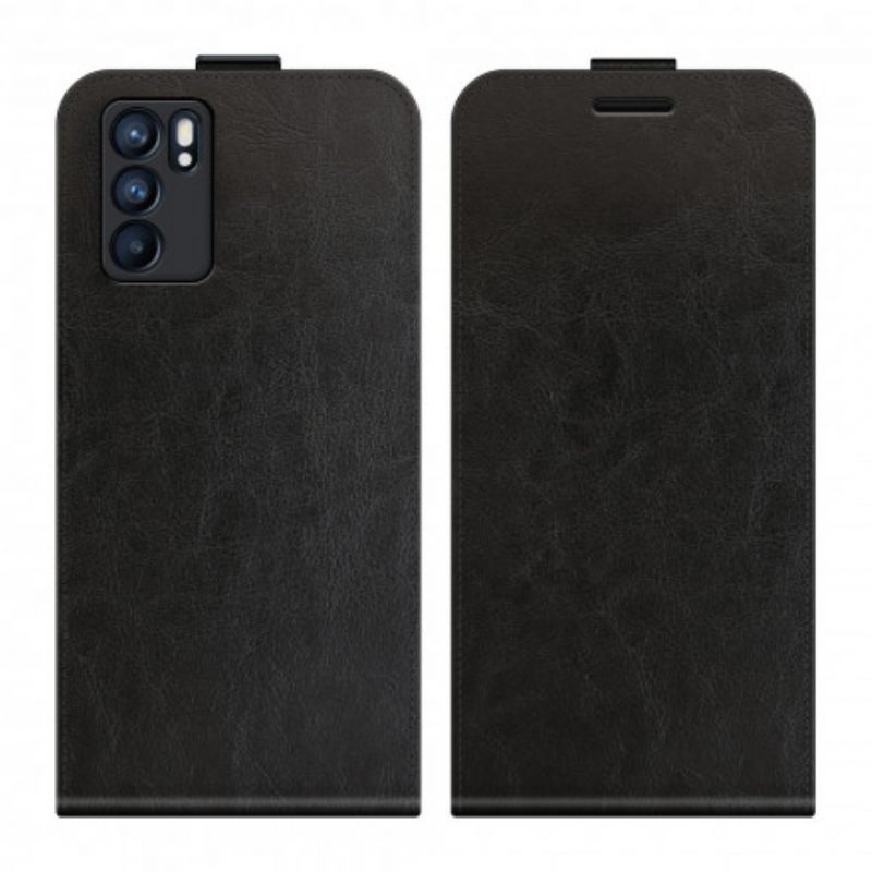 Kotelot Oppo Reno 6 5G Vertical Flap Leather Effect