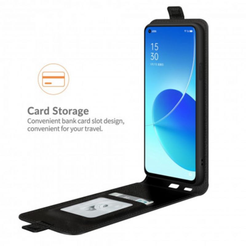 Kotelot Oppo Reno 6 5G Vertical Flap Leather Effect