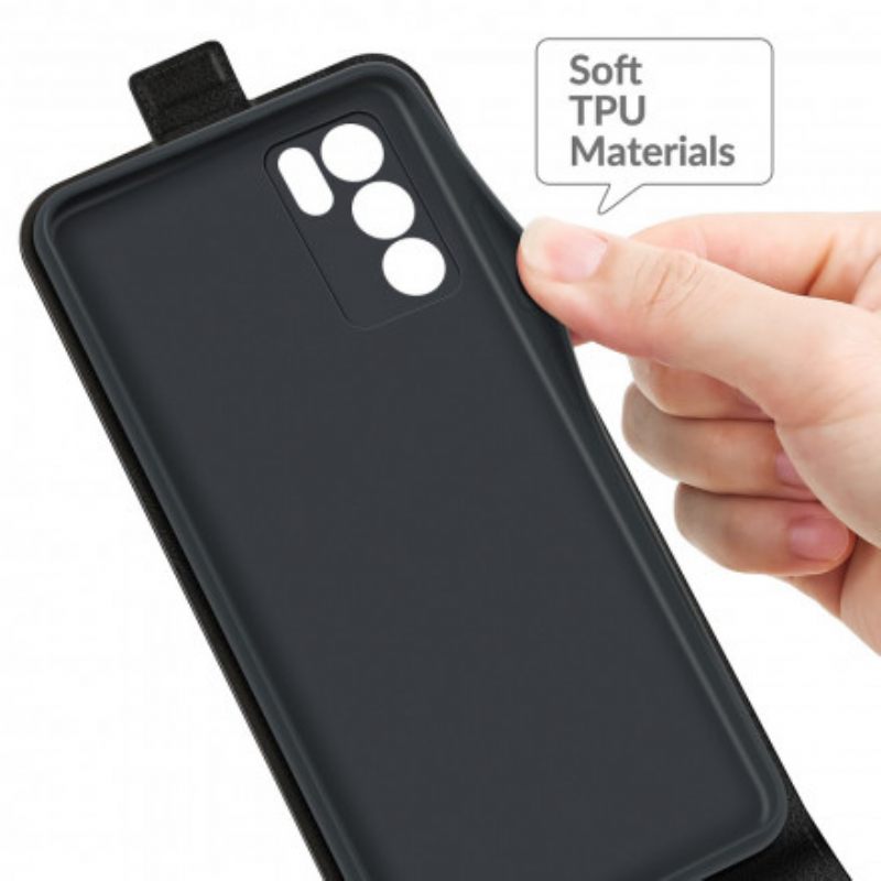 Kotelot Oppo Reno 6 5G Vertical Flap Leather Effect