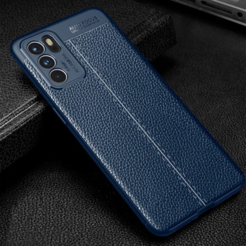 Kuori Oppo Reno 6 5G Litchi Nahkaefekti
