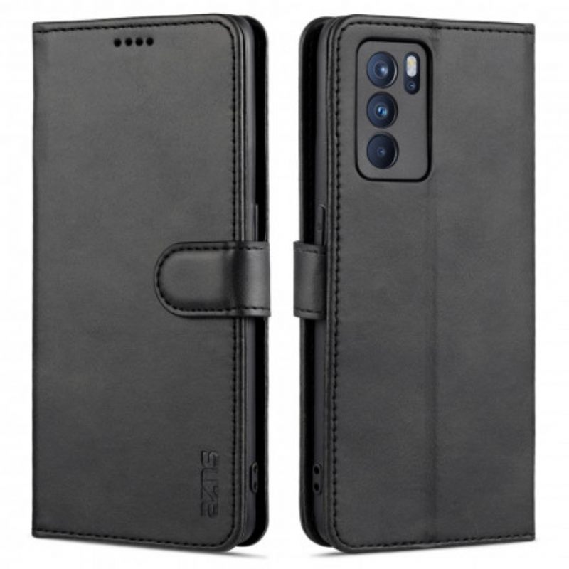 Nahkakotelo Oppo Reno 6 5G Azns Nahkaefekti