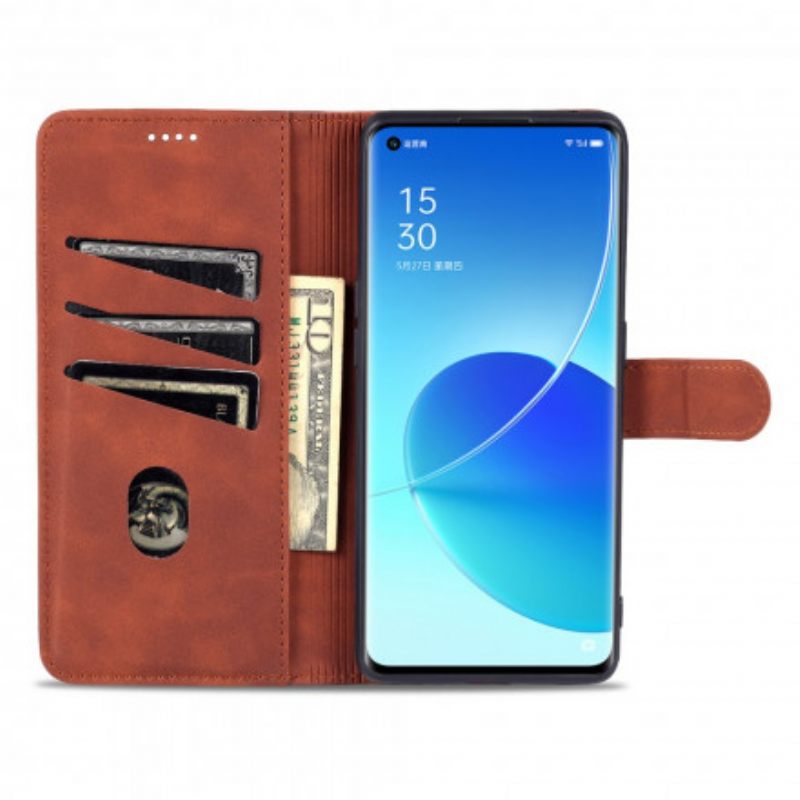 Nahkakotelo Oppo Reno 6 5G Azns Nahkaefekti