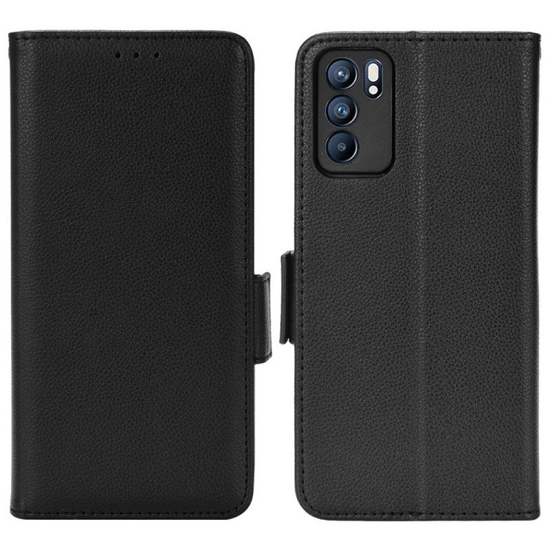 Nahkakotelo Oppo Reno 6 5G Kotelot Flip Flap Tuplauudet Värit