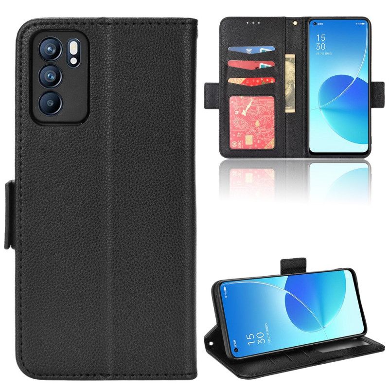 Nahkakotelo Oppo Reno 6 5G Kotelot Flip Flap Tuplauudet Värit