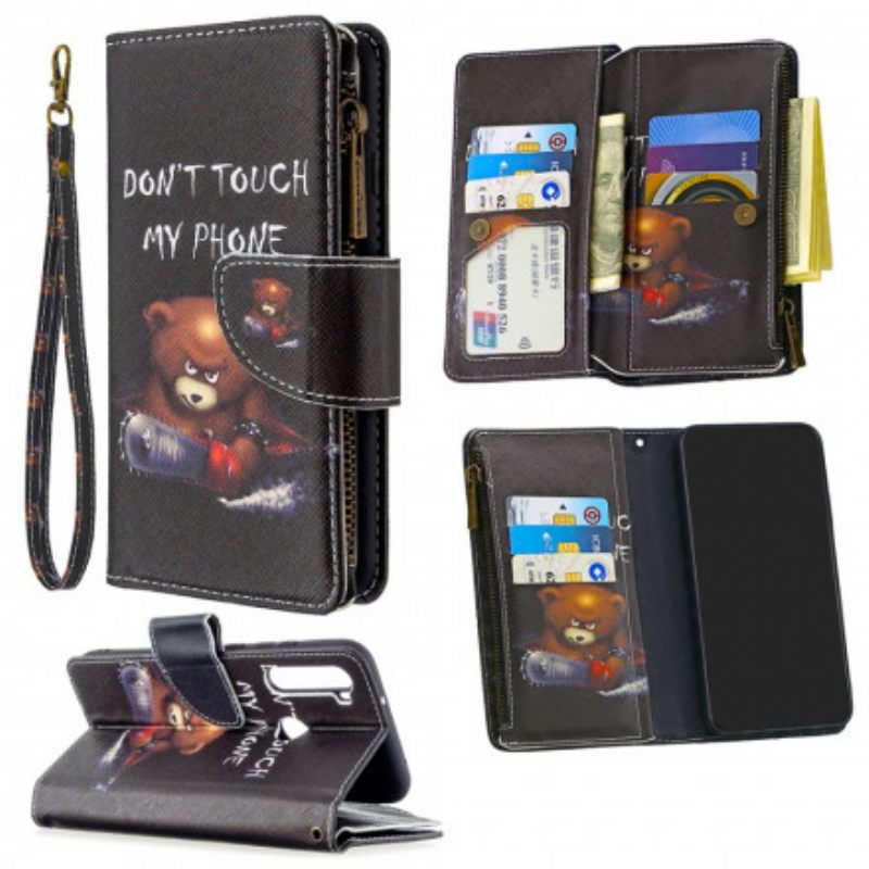 Flip Case Xiaomi Redmi Note 8T Vetoketjullinen Pussikarhu