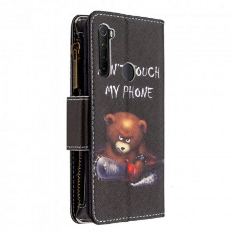 Flip Case Xiaomi Redmi Note 8T Vetoketjullinen Pussikarhu