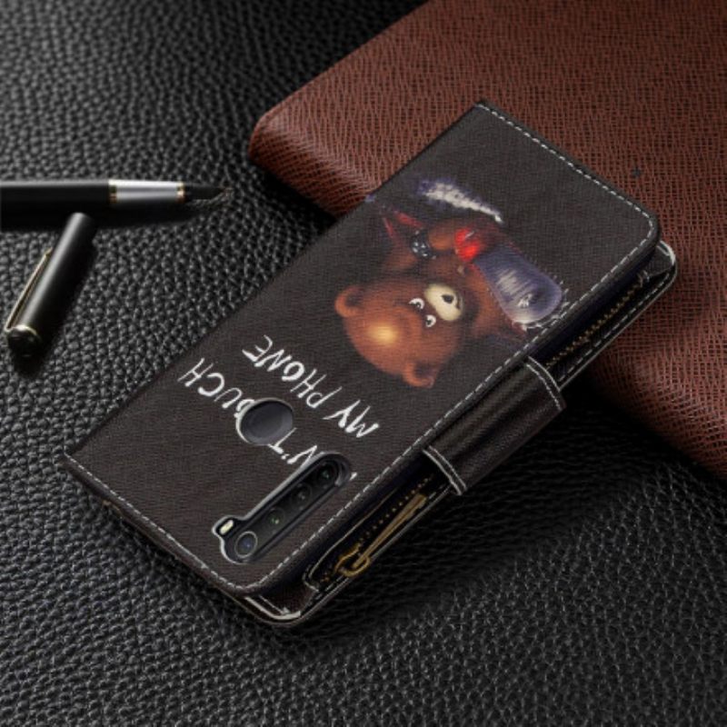 Flip Case Xiaomi Redmi Note 8T Vetoketjullinen Pussikarhu