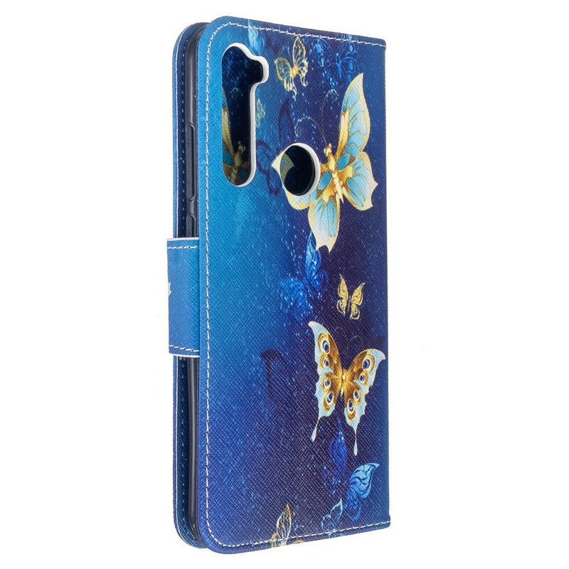 Kotelot Xiaomi Redmi Note 8T Golden Butterflies